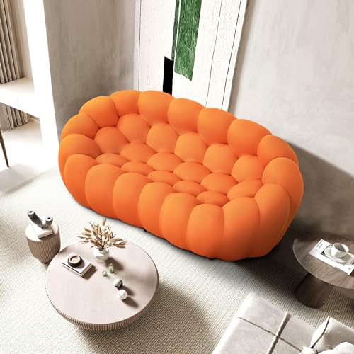 74.8'' 2 Seater Mesh Fabric Curved Sofa Q22664