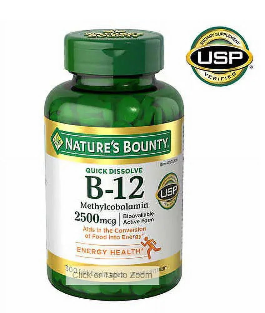 Vitamin B-12 2500 mcg, 300 Quick Dissolve Tablets D90869