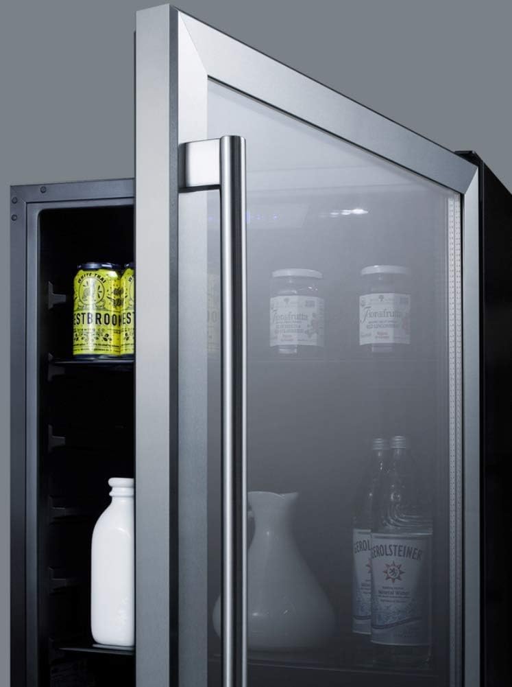 Black Built-in All-Refrigerator with Glass Door V382941
