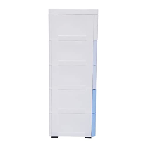 5 Drawer Plastic Storage Cabinet with Wheels Y23660