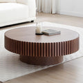 Walnut Round Solid Wood Coffee Table B372