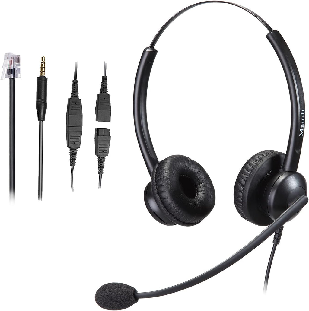 Binaural Telephone Headset with Noise Cancelling Microphone H933