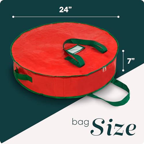 30" Christmas Wreath Storage Bag with Zipper B729933
