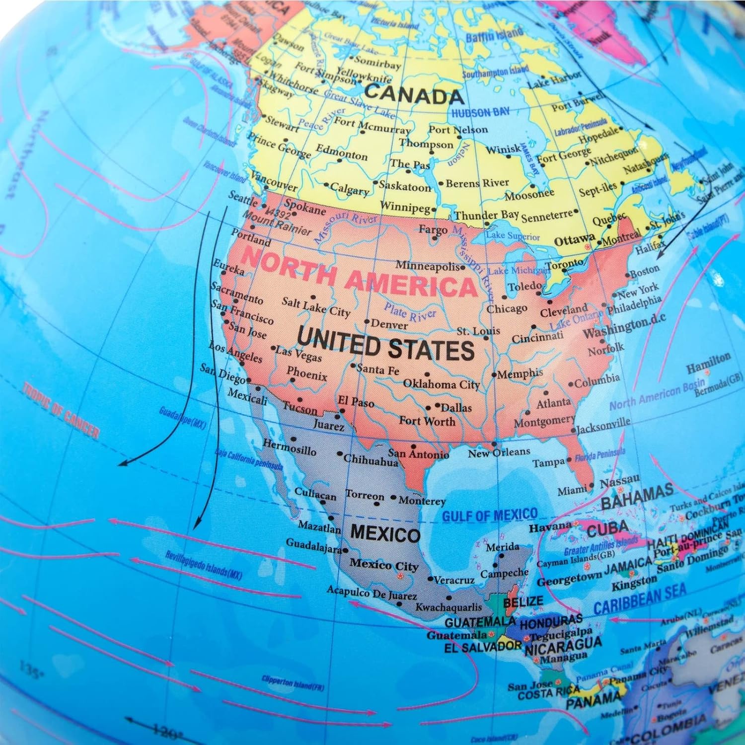 8-inch Rotating World Globe with Stand B179374