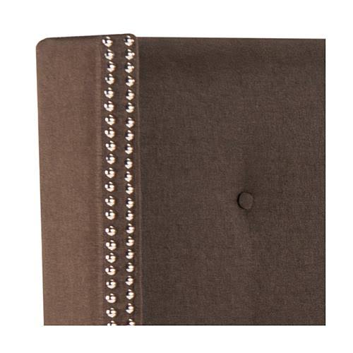 Navy Linen Tufted Winged Headboard Queen E85477