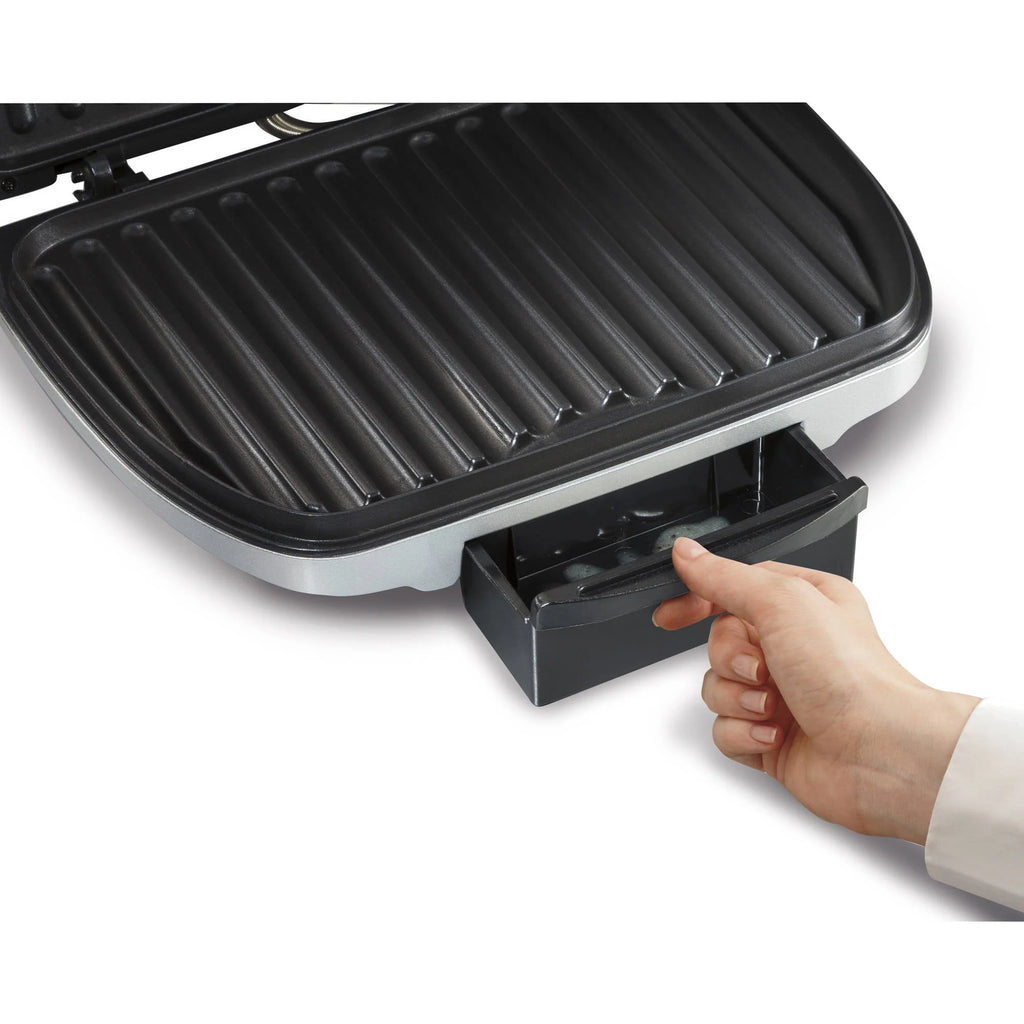 Electric Indoor Grill, 6-Serving, 90 sq.in. Nonstick Stainless Steel M1907