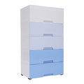 5 Drawer Plastic Storage Cabinet with Wheels Y23660