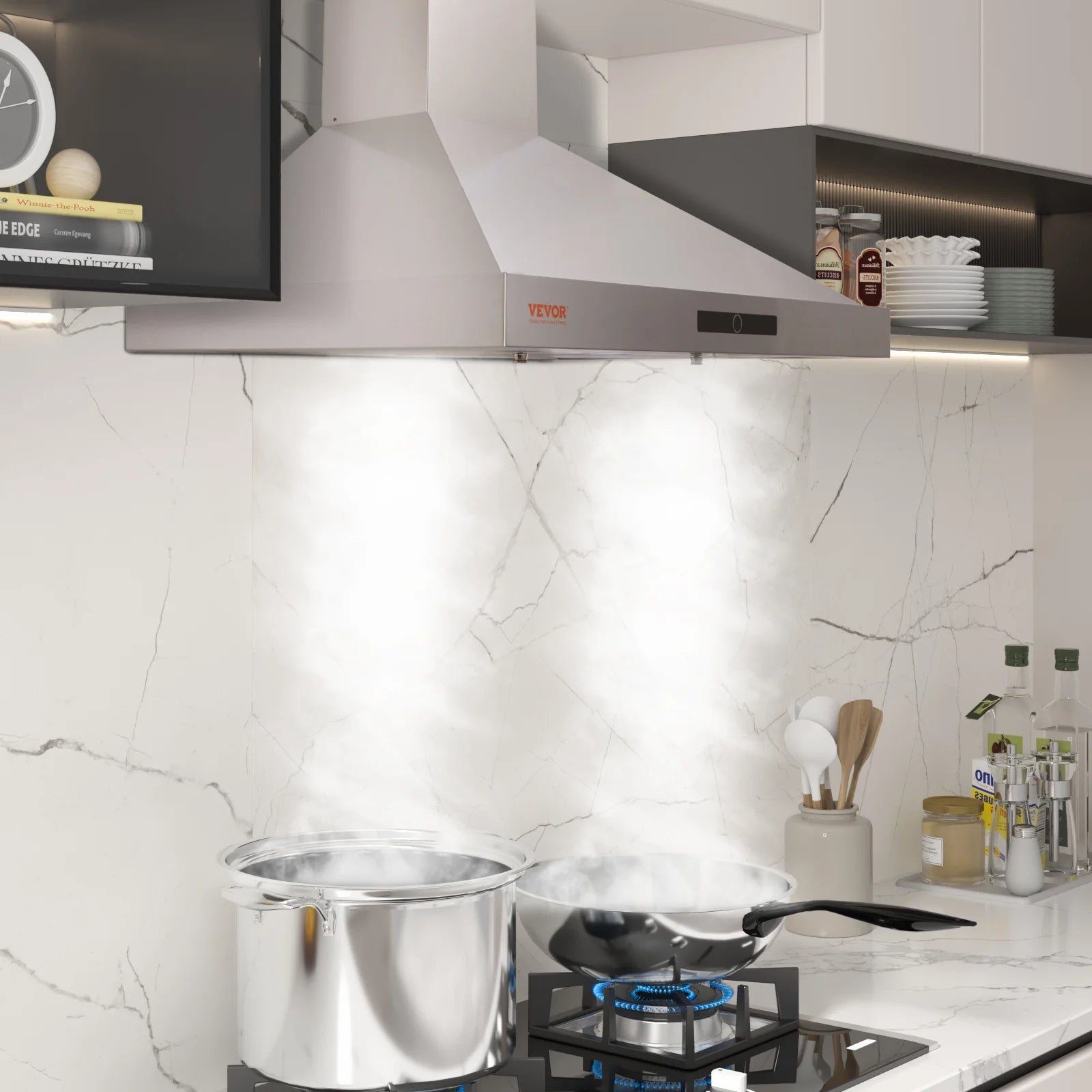 30" 350cfm 3 Speed Wall Mount Range Hood Stainless Steel C385