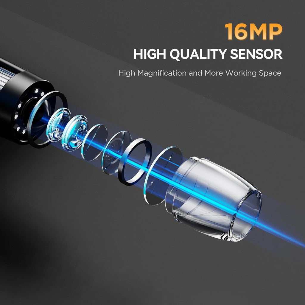 7" HDMI Digital Microscope, 1200X, 1080P, 16MP, IPS Screen, 10 LED Lights I56013