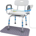 360° Swivel Non-Slip Shower Chair with Arms and Back E76540