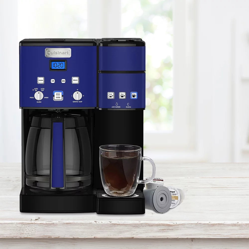 12 Cup Coffee Maker and Single-Serve Brewer Navy Bundle K59018