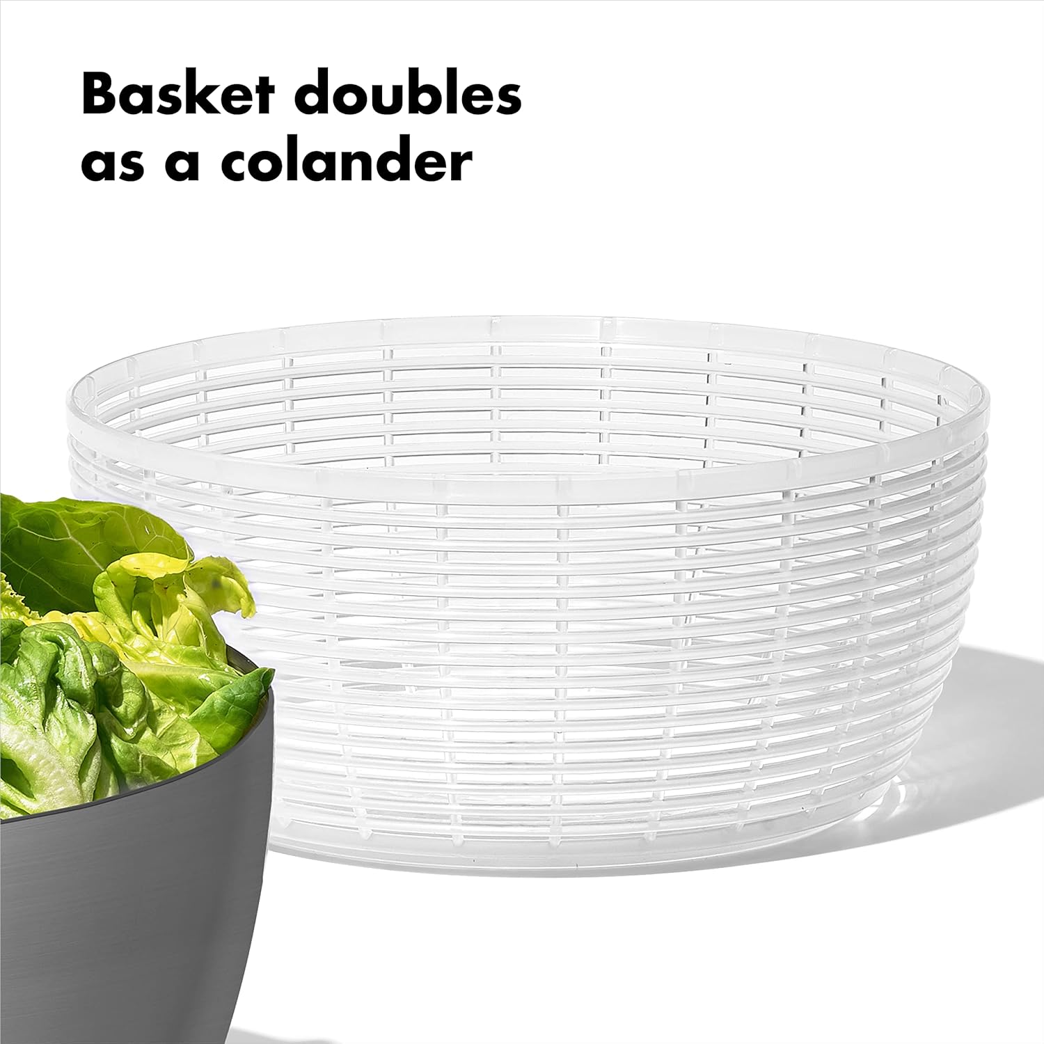 6.34 Qt Stainless Steel Salad Spinner G136824