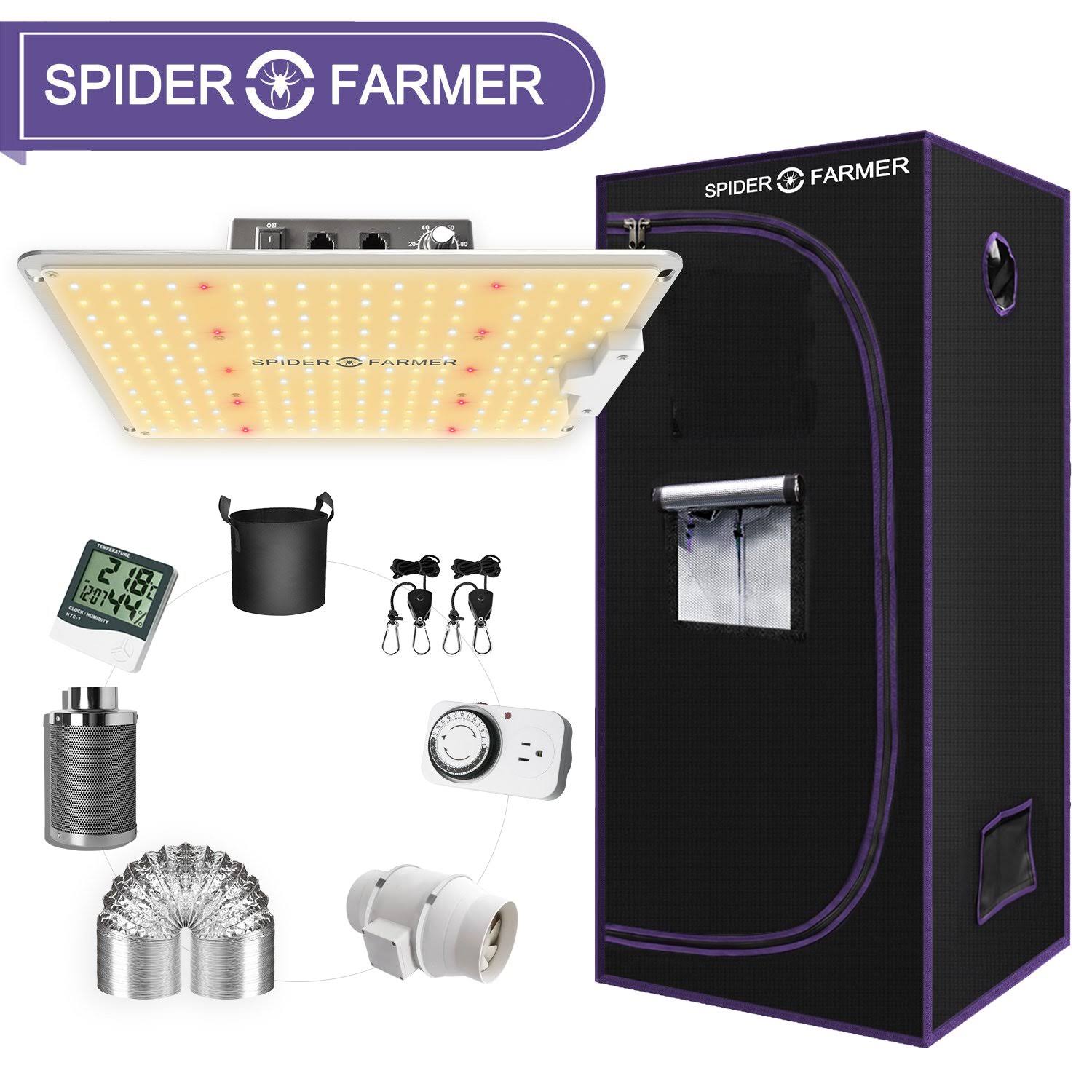 70x70x160cm LED Grow Light Full Spectrum Grow Tent Kit with Carbon Filter U3887