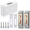 Wired Doorbell Chime Kit with 2 Lighted Metal Push Buttons, 16V 10VA 2 Sounds, Silver F34423