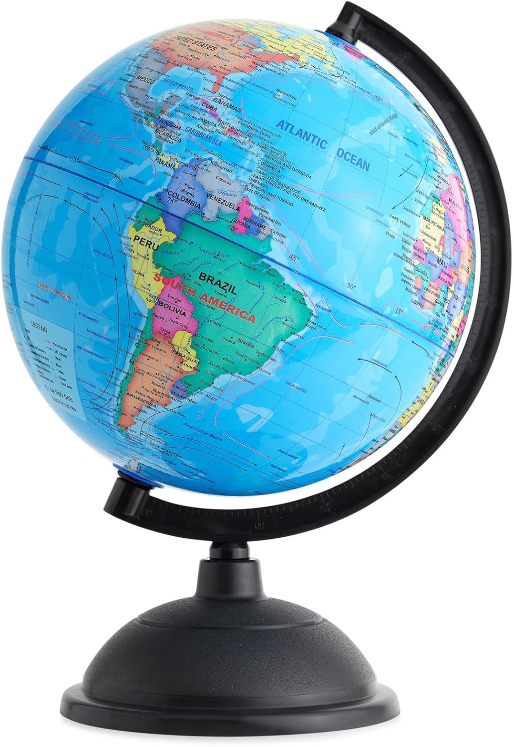 8-inch Rotating World Globe with Stand B179374