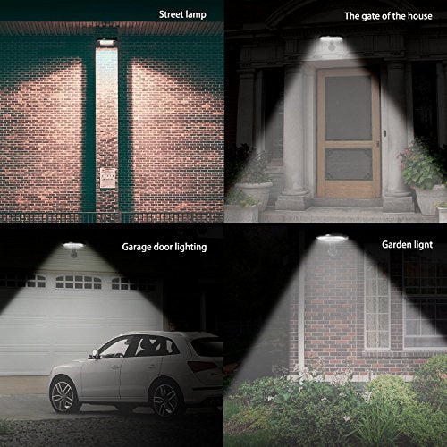 56 LED Solar Powered Motion Sensor Security Wall Lights with IP65 Waterproof O129