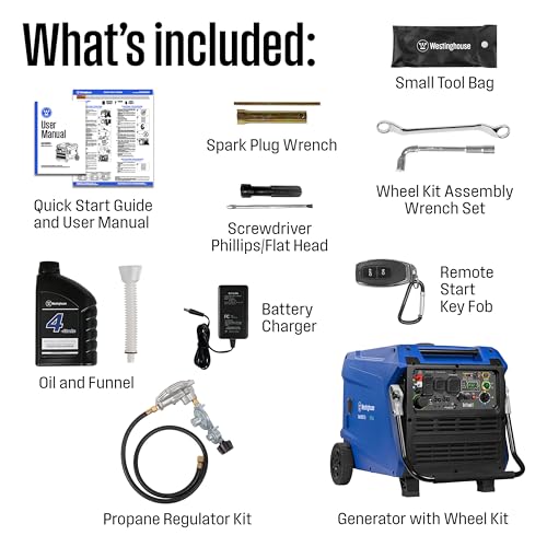 11000 Peak Watt Tri-Fuel Portable Inverter Generator H581572