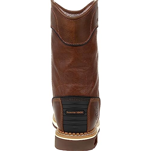 Brown Amp Lt Wedge Waterproof Pull on Industrial Boot W748043