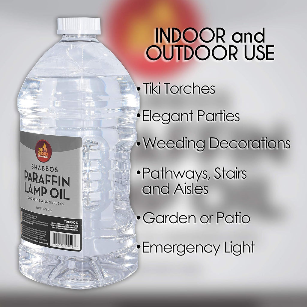 Clear Smokeless Odorless Paraffin Lamp Oil - 2 Liter (67.6 oz) A89384