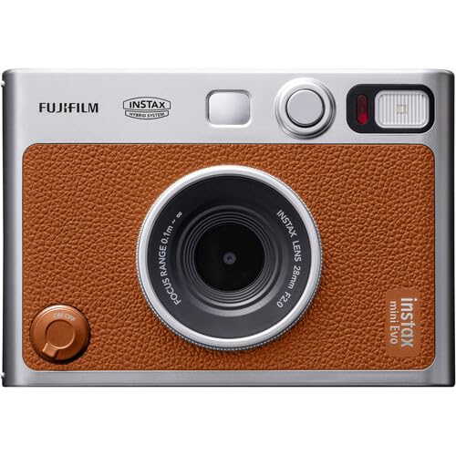 Black Instant Mini EVO Hybrid Camera Bundle with 60 Instant Film Sheets G2224