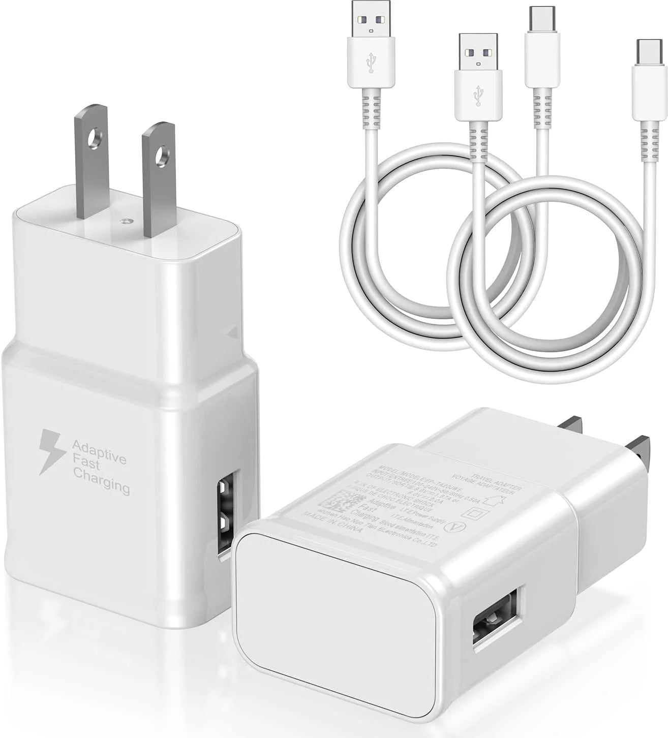 2 Pack USB C Wall Charger with 6ft Charging Cable S9287