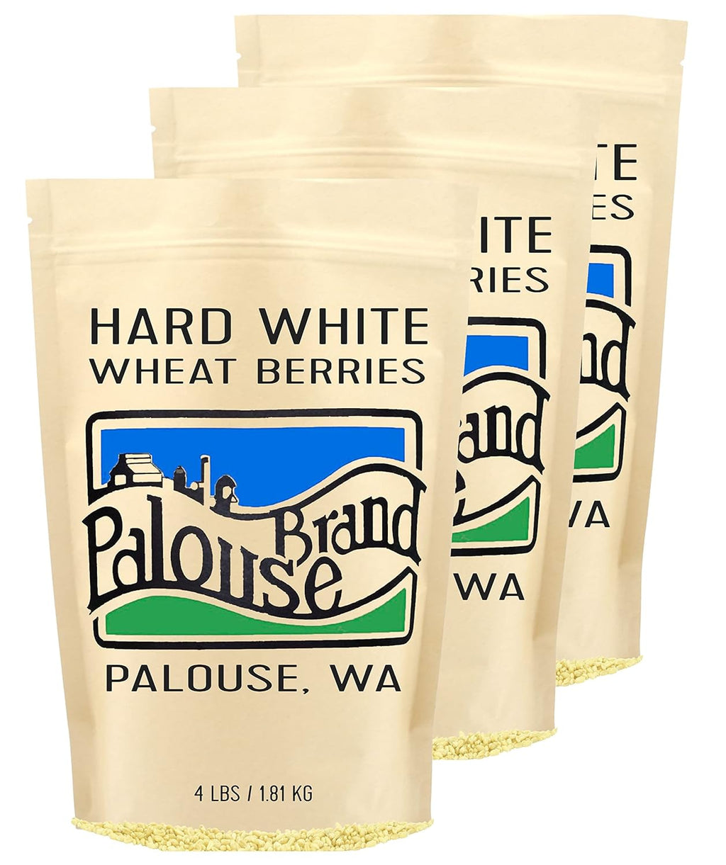 3-4 LB Kraft Bags (12 LBS total) Hard White Wheat Berries D553070