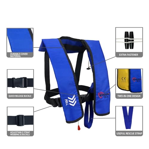 Blue Auto Inflatable Life Jacket U369