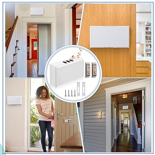 Wired Doorbell Chime Kit with 2 Lighted Metal Push Buttons, 16V 10VA 2 Sounds, Silver F34423