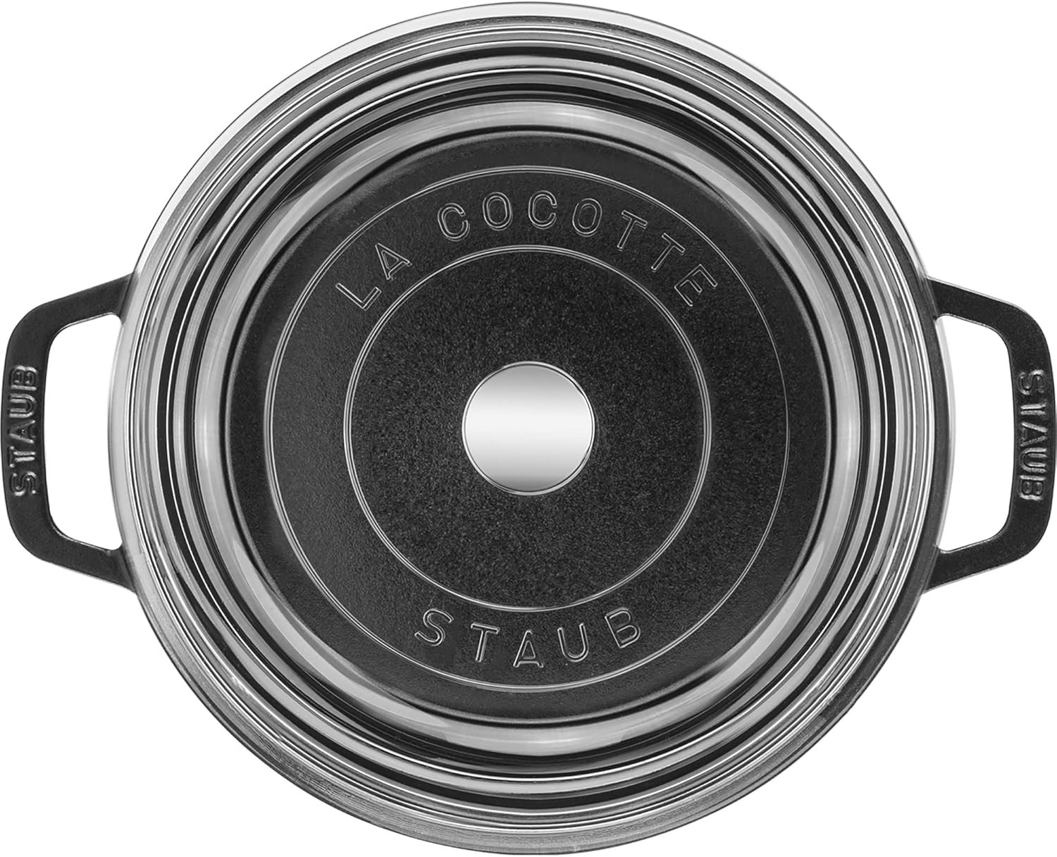 Black Cast Iron Dutch Oven 4-qt Round Cocotte with Glass Lid Y62022