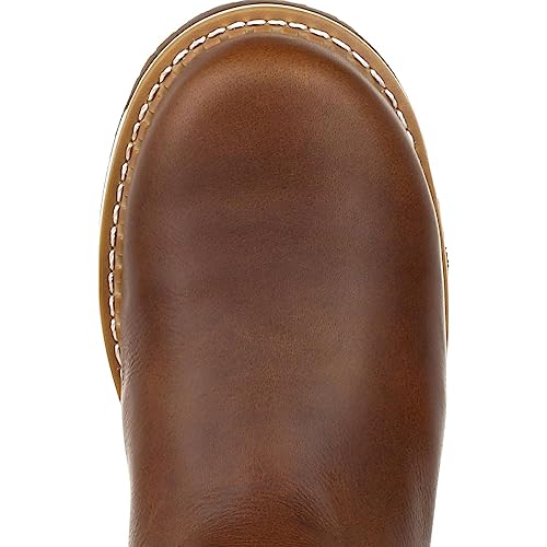 Brown Amp Lt Wedge Waterproof Pull on Industrial Boot W748043