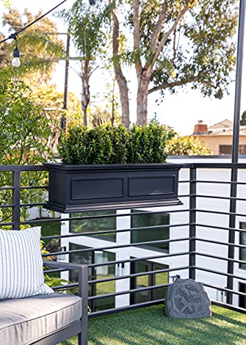 Plastic Rectangular Railing Planter E69155