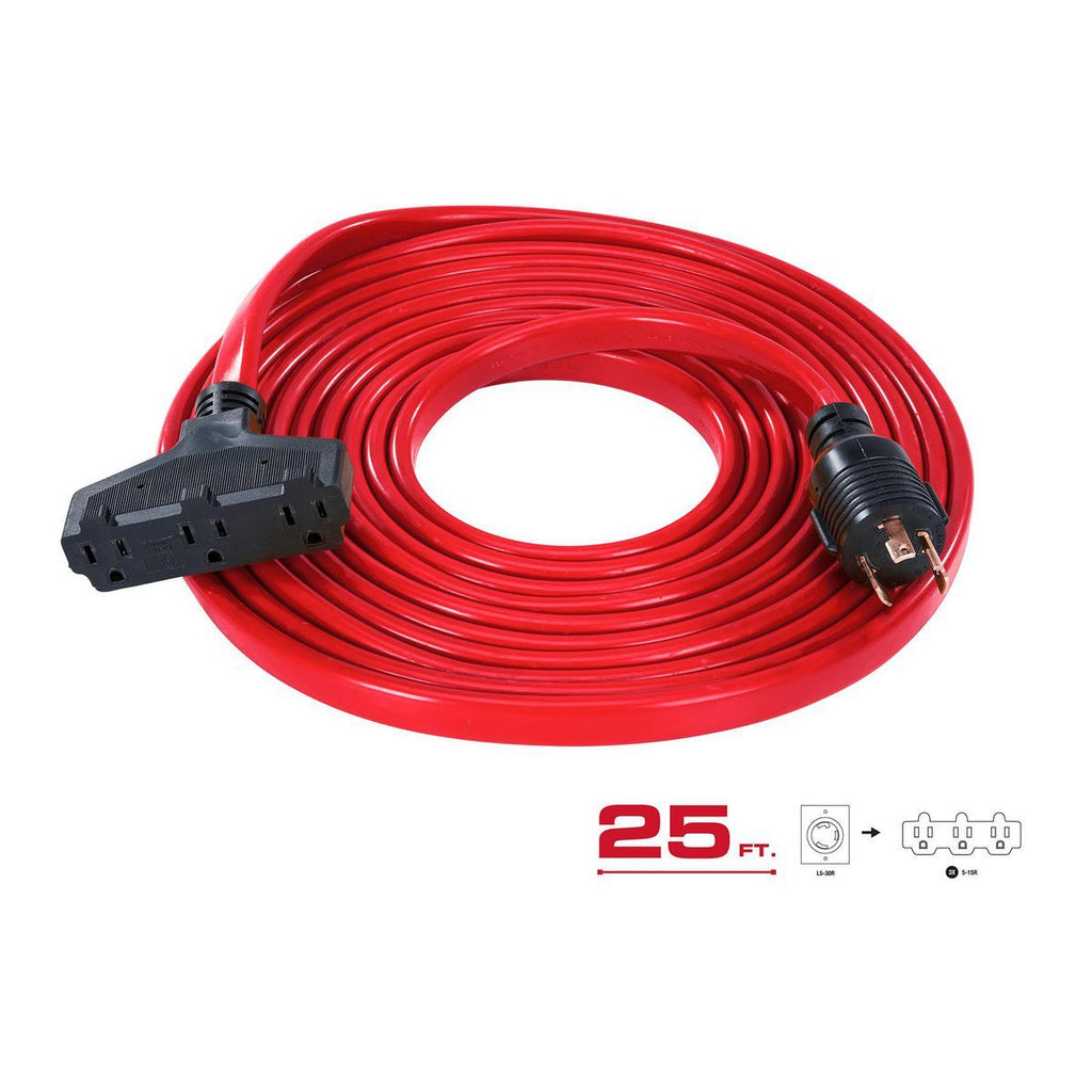 25 ft 30 Amp 125V Generator Extension Cord Adapter T85333