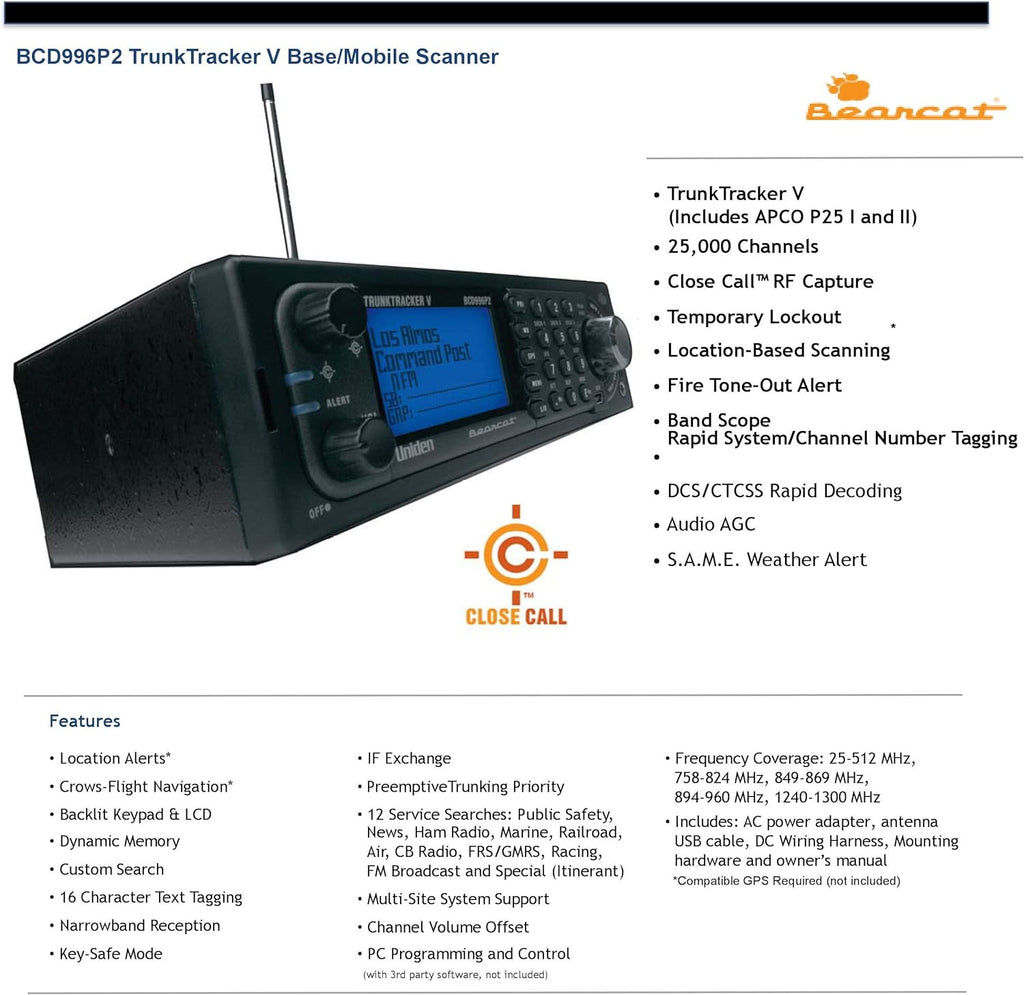 Digital Mobile TrunkTracker V Scanner E87488