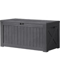 120 Gallon Resin Outdoor Storage Box Black D609