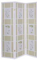 3 Panel Room Divider Privacy Screen Black K34336