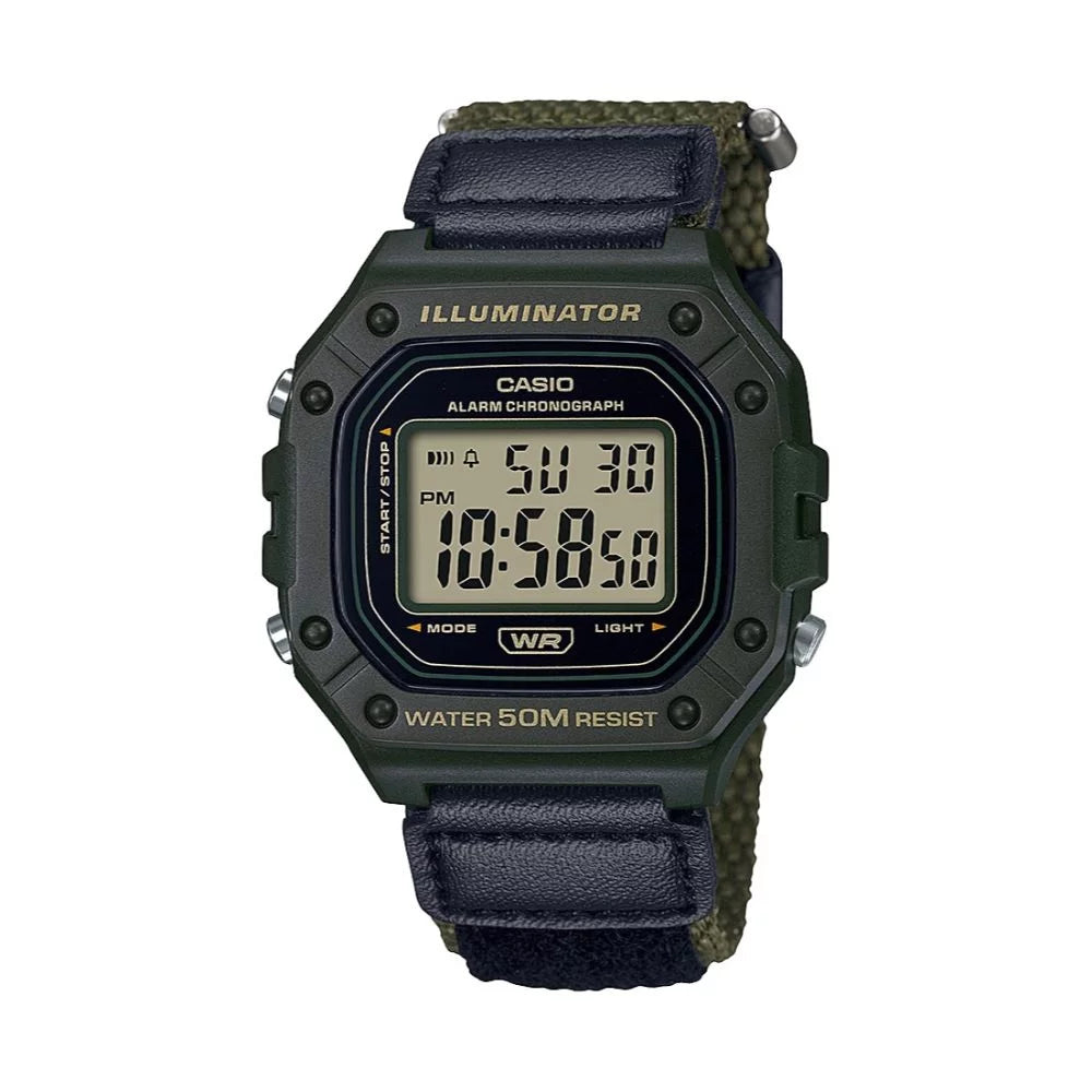 Green Resin Nylon Quartz Digital Watch G672088