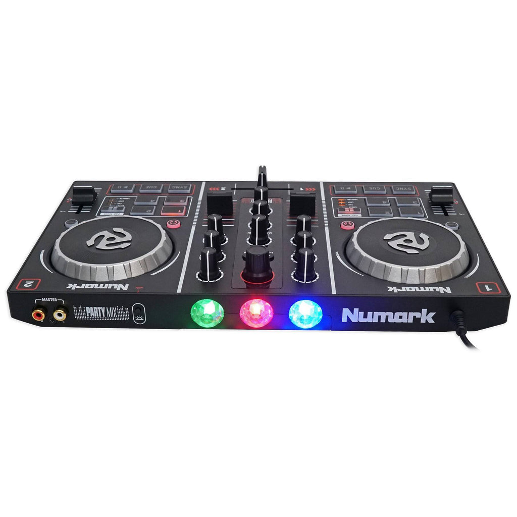 DJ Controller with Built in Light Show and Microphone and Cables and Case G916279