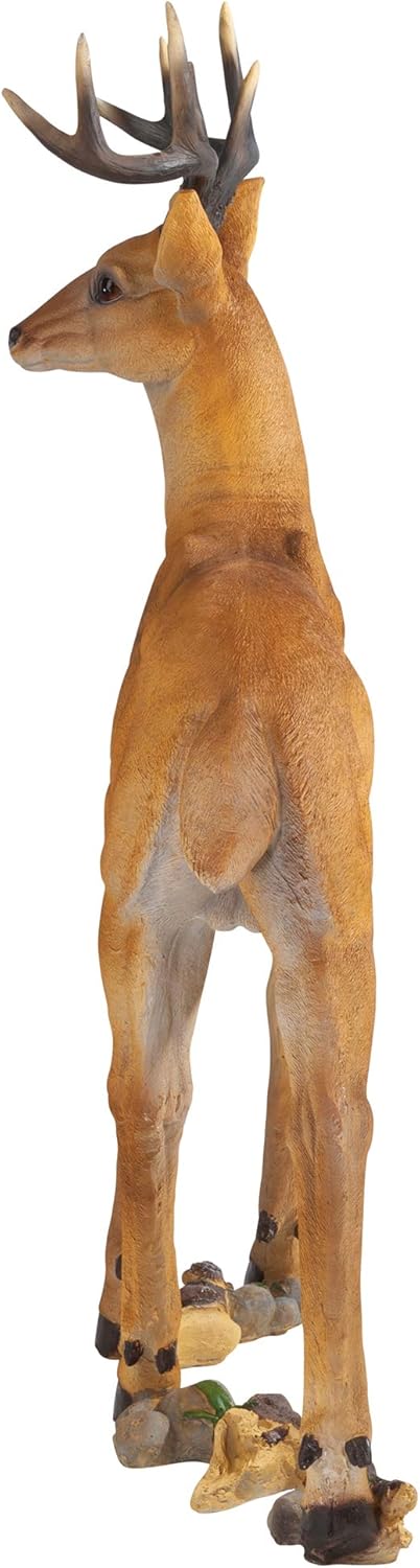 Woodland Buck Deer Garden Statue, 23 Inches Wide, 13 Inches Deep, 37 Inches High Q867192