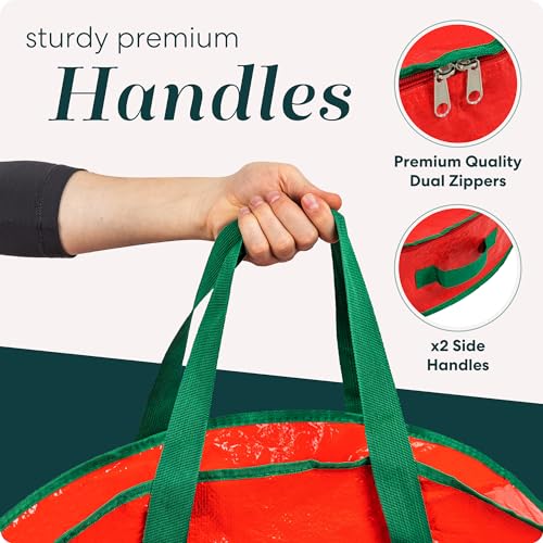 30" Christmas Wreath Storage Bag with Zipper B729933