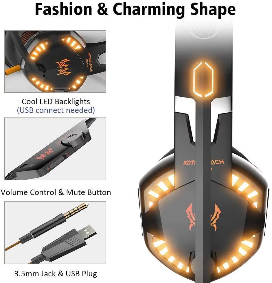 Noise Cancelling Over Ear Gaming Headset with Mic A976