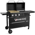 6-Burner Propane Gas Grill and Griddle with Double Stainless Steel Lids O6501