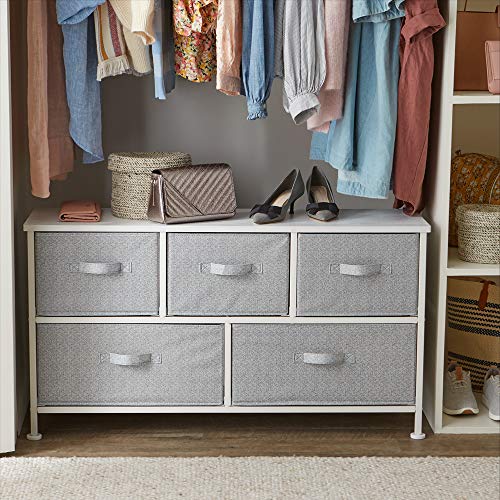 Bronze Fabric 5-Drawer Storage Organizer Unit S240