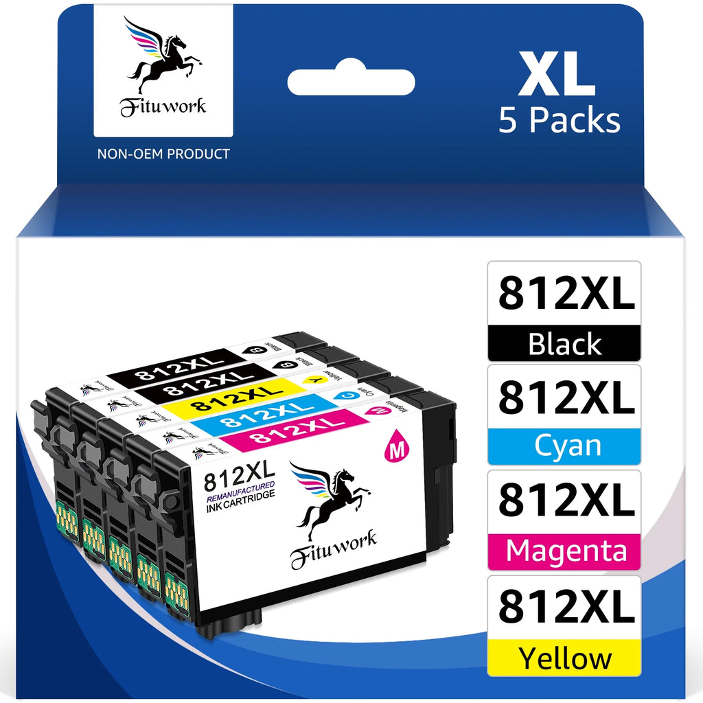812 XL High Capacity Ink Cartridges (5 Pack) D746785