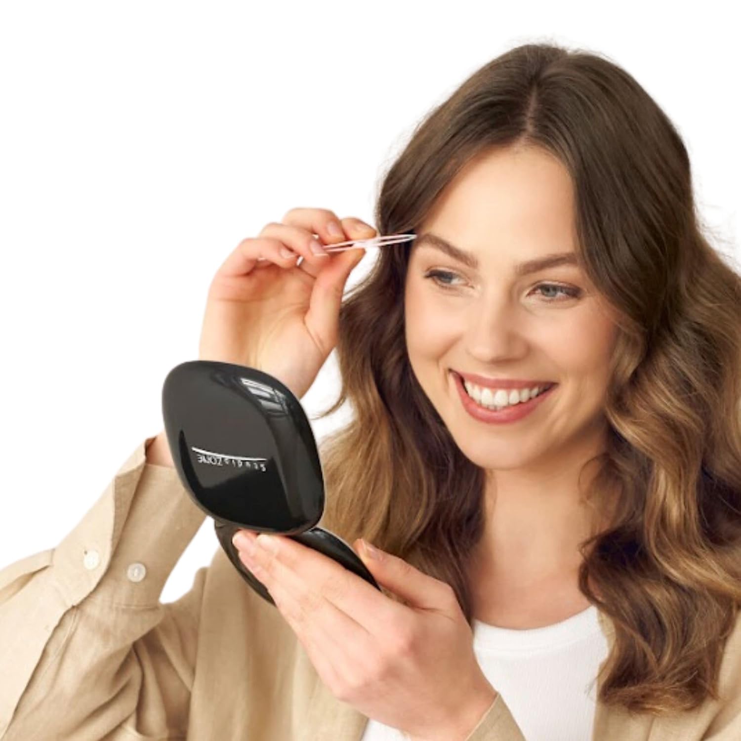 Compact Mirror with Light, 10X Magnifying, USB Rechargeable with 3 Color LED M229