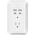 3-Sided Wall Charger Surge Protector with Night Light, 2 USB C and 2 USB Ports O149509