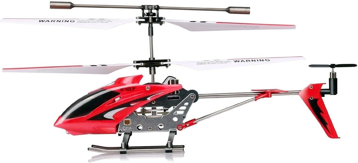 Red R/C Helicopter with Gyro S635