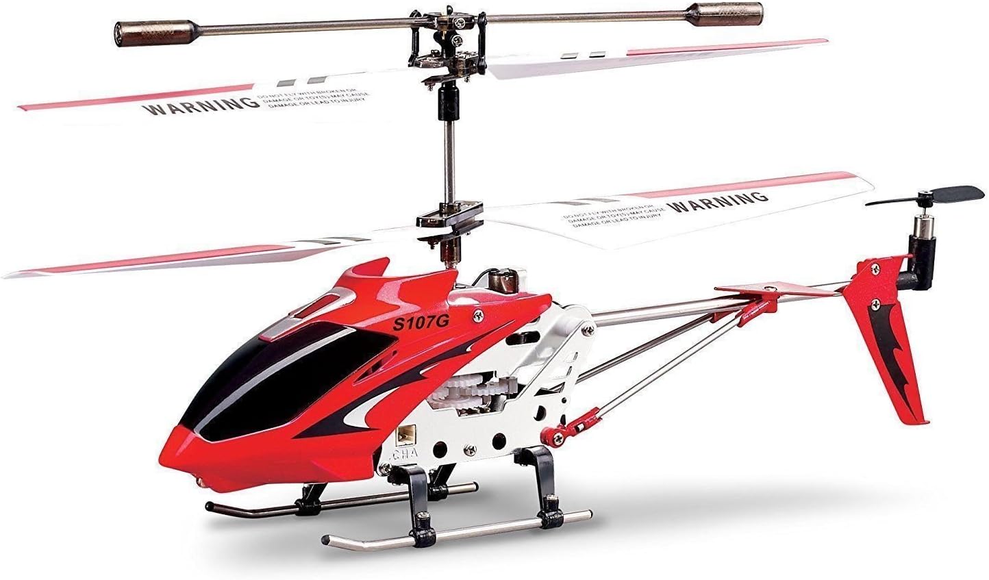 Red R/C Helicopter with Gyro S635
