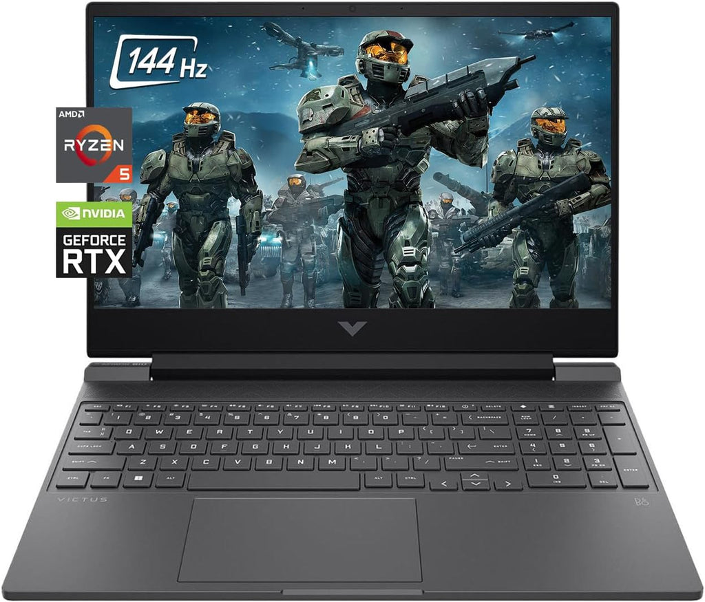 15.6" Full HD 144Hz Gaming Laptop, AMD Ryzen 5 7535HS, 16GB Memory, NVIDIA GeForce RTX 2050, 512GB SSD, Mica Silver Q879