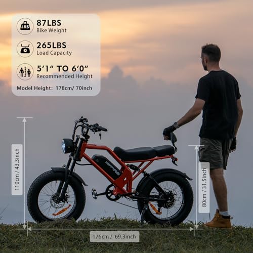 20" Fat Tire 7-Speed Electric Bike W652802