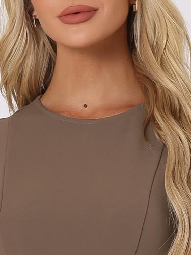 Women's Work Dress Round Neck Solid Color Sleeveless A-Line Office Dresses G124432